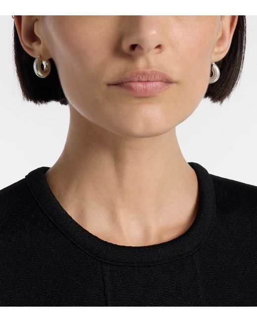 Jil Sander White Small Hoop Earrings