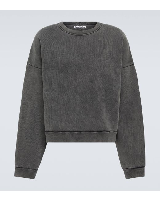 Sweat-shirt en coton a logo Acne pour homme en coloris Gray