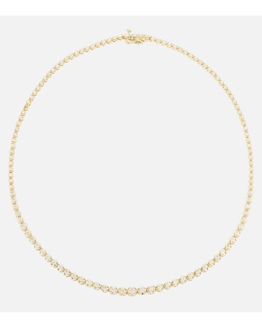 STONE AND STRAND Metallic 10kt Gold Necklace With Diamonds