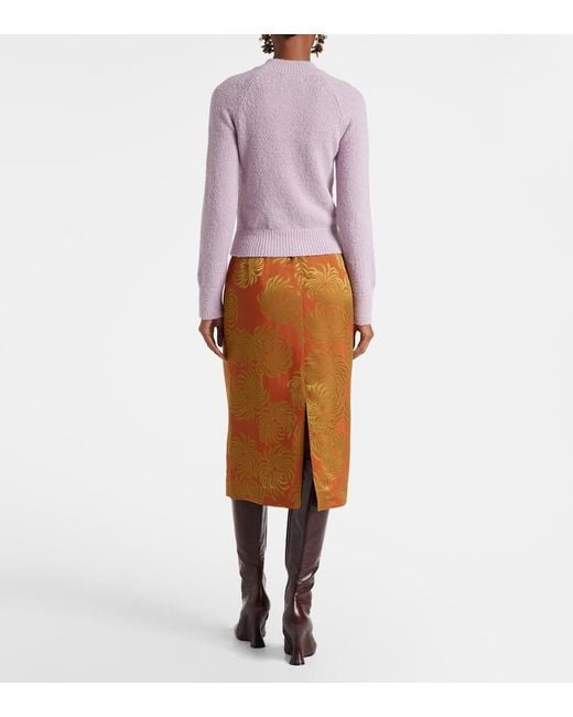 Dries Van Noten Pink Wool-Blend Sweater