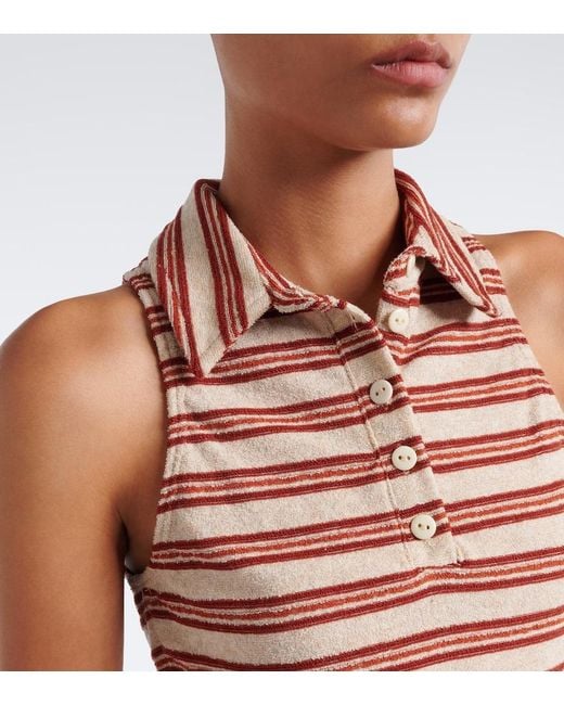 Montce Red Joan Striped Top