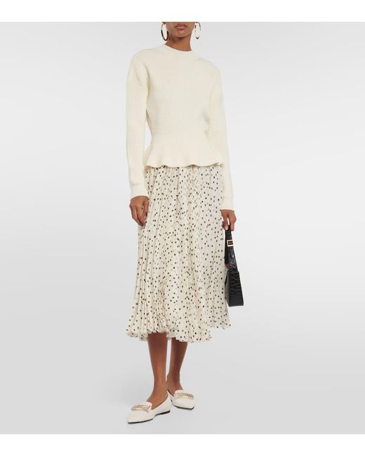 Jimmy Choo White Gala Embellished Leather Ballet Flats