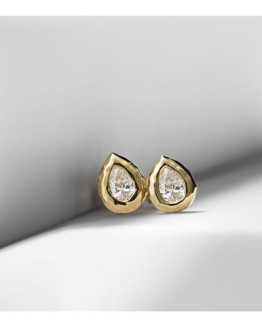 Octavia Elizabeth Metallic Nesting Gem 18kt Gold Earrings With Diamonds
