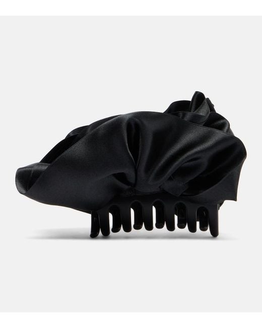 Jennifer Behr Black Satin Hair Clip