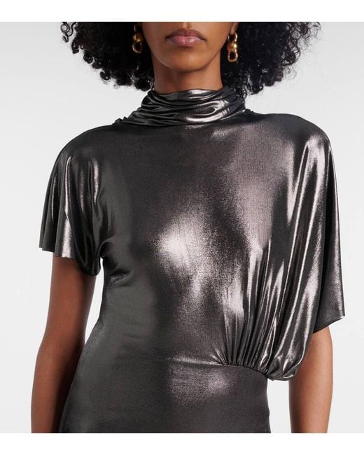 Rick Owens Black Lilith Draped Asymmetric Gown