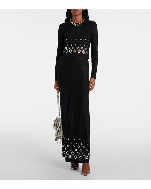 Rabanne Black Embellished Top