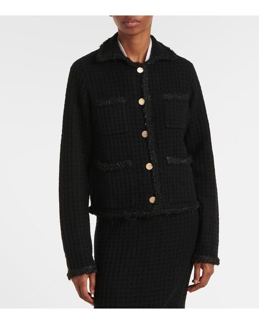 Jardin Des Orangers Black Wool And Cashmere Cardigan