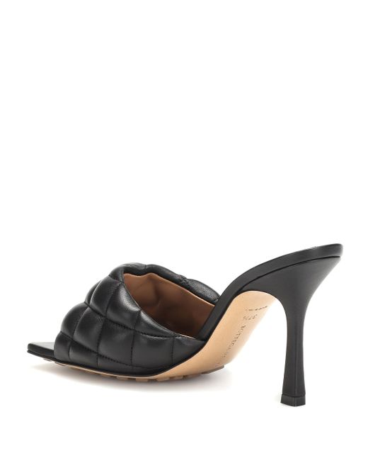 Bottega Veneta Padded Leather Sandals in Black - Lyst