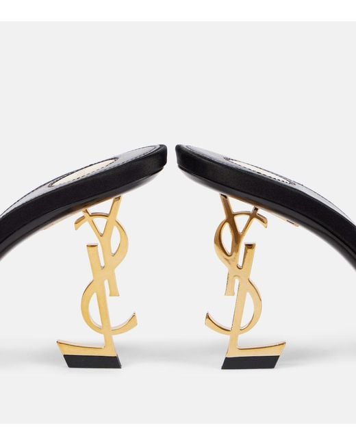 Saint Laurent Black Opyum Sandal