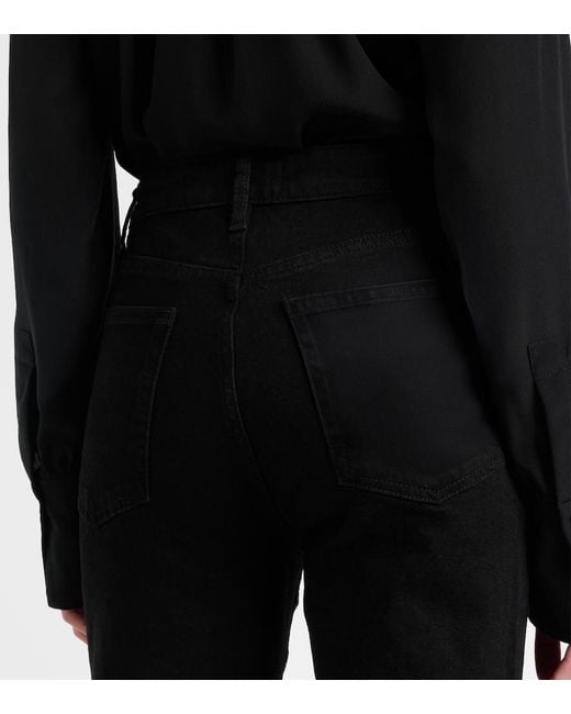 FRAME Black Arrow High-Rise Flared Jeans