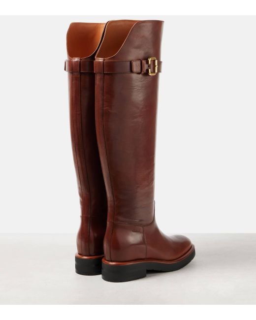 Chloé Red Coddington Leather Over-the-knee Boots