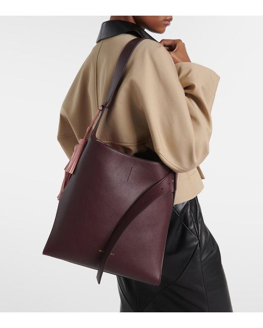 Givenchy Purple Belted Medium Leather Hobo Bag