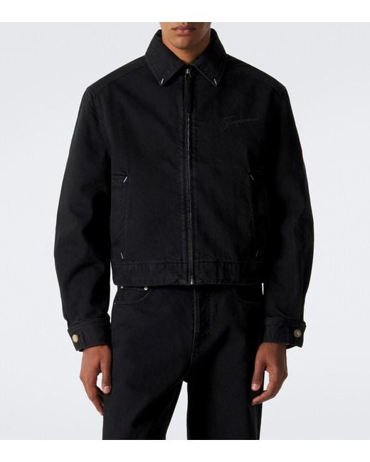 Jacquemus Black Canevas De-Nimes Denim Jacket for men