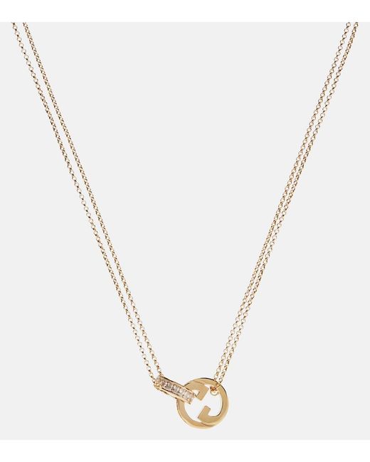 Collier Blondie Interlocking G Gucci en coloris Metallic