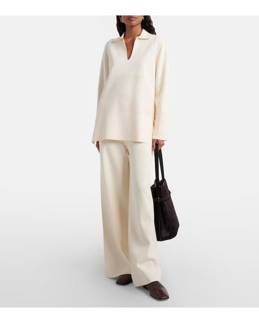 Max Mara White Jersey Top