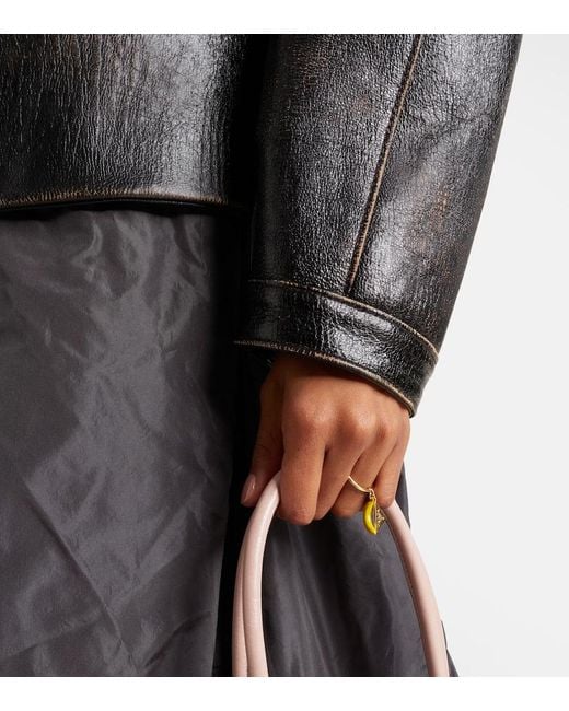 Prada White Logo Ring