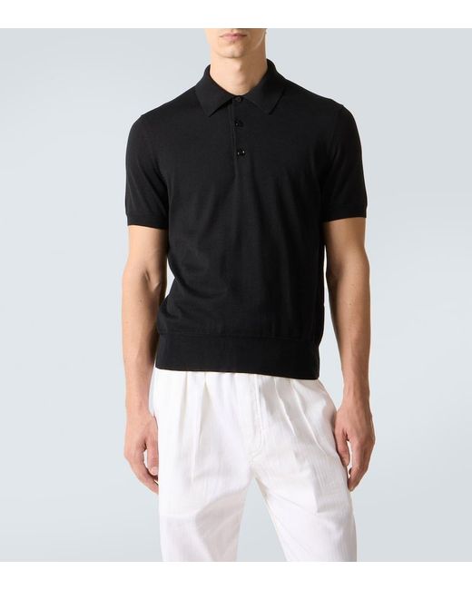 Polo De Algodon Tom Ford de hombre de color Black