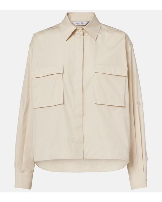 Max Mara Natural Tenue Cotton Poplin Shirt