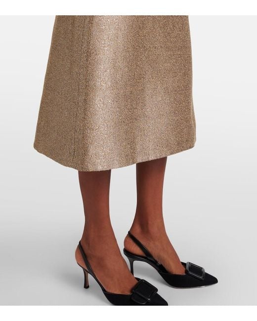 Emilia Wickstead Brown Ciro Sequined Tweed Cocktail Dress