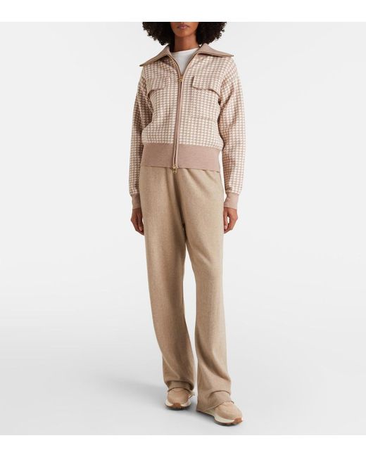 Varley Brown Ablett Houndstooth Jacquard Jacket