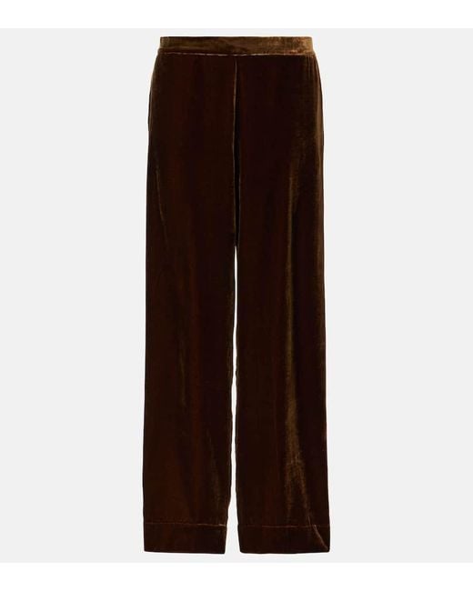 Pantalones De Pijama London De Terciopelo Asceno de color Brown