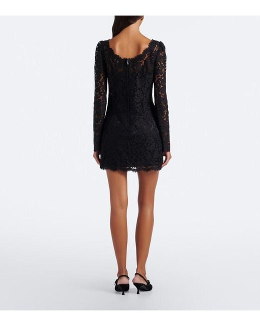 Dolce & Gabbana Black Lace Minidress