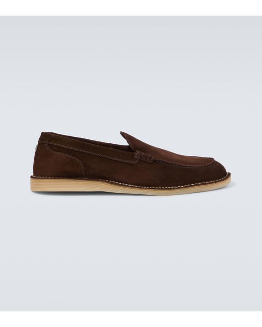 Dolce & Gabbana Brown New Florio Ideal Suede Loafers for men