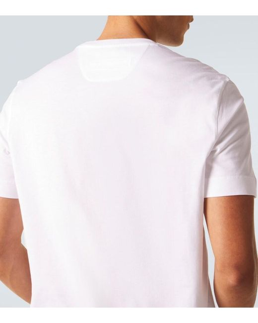 Zegna White Logo Cotton Jersey T-Shirt for men