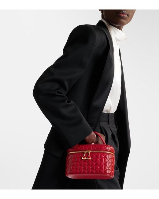 BVLGARI Red Divas' Dream Small Leather Vanity Bag