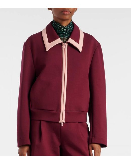 Dries Van Noten Red Cotton-Blend Jacket