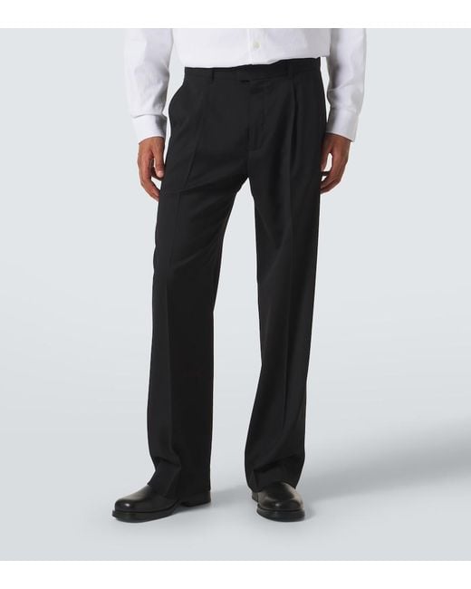 Our Legacy Black Slack Virgin Wool Straight Pants for men