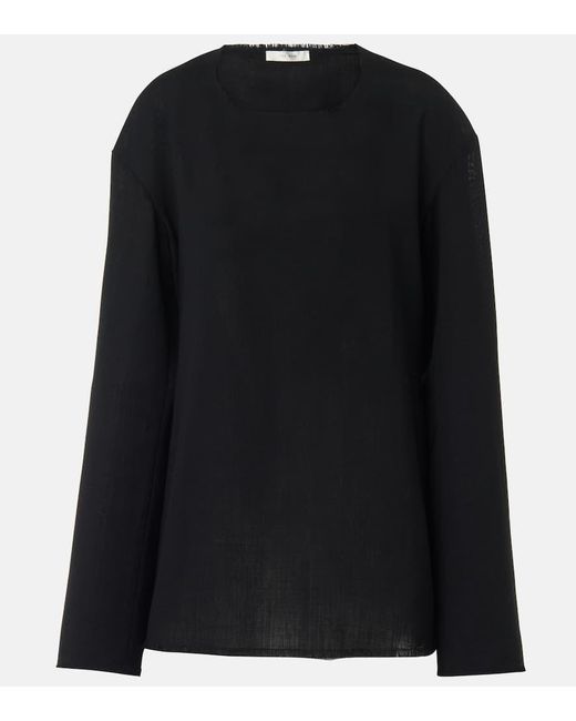 The Row Black Cattaleya Wool Top