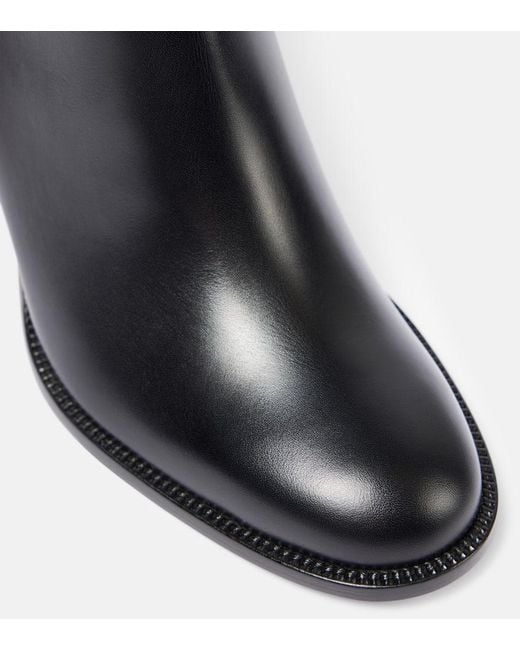 Christian Louboutin Black Booty Lock 70 Leather Ankle Boots