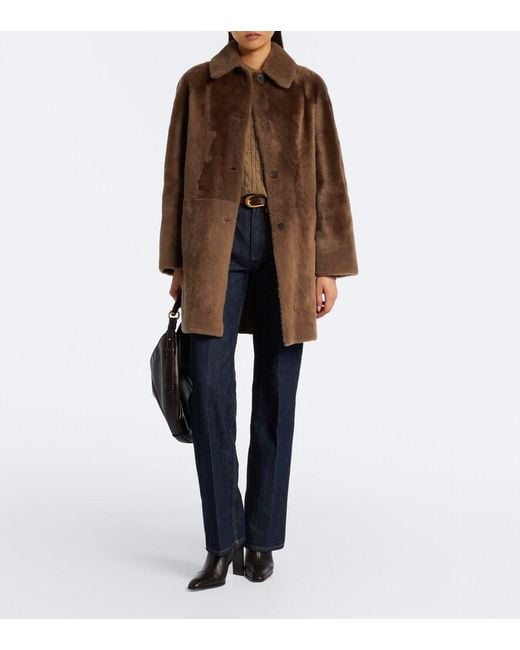 Ralph Lauren Brown Shearling Coat