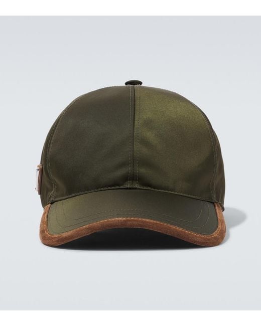 Prada Baseballcap Aus Re-Nylon in Green für Herren