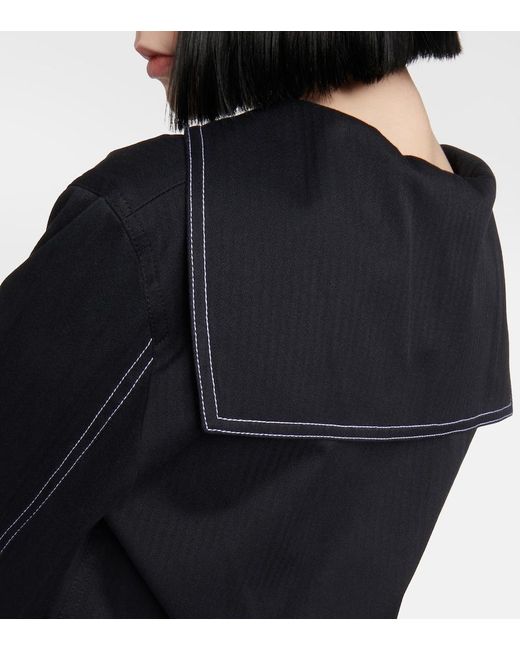 Patou Black Logo Cotton Top