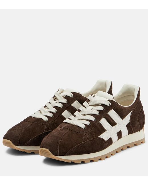 Hogan Brown H671 Suede Sneakers