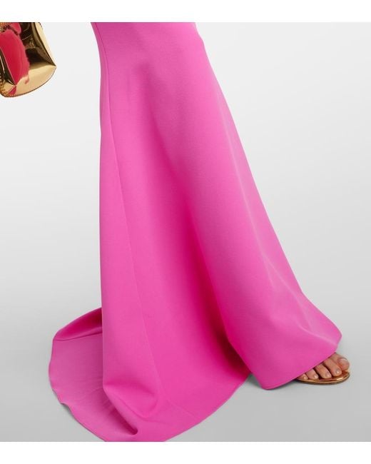 Safiyaa Pink Auria Crepe Gown