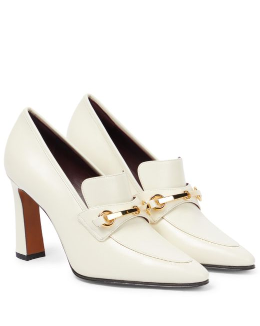 The Row Lady Loafer Leather Pumps in White Lyst UK