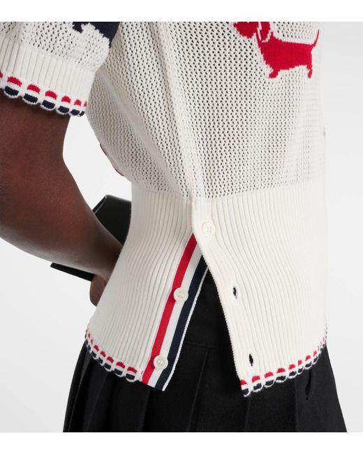 Thom Browne Natural Hector Pointelle Cotton Top