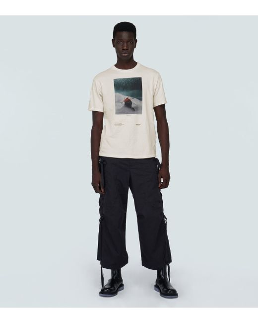 Undercover Wide-leg Grosgrain-trimmed Cotton-twill Cargo Trousers