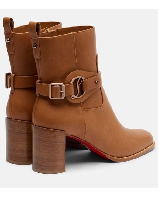 Christian Louboutin Brown Dianouchette 70 Leather Ankle Boots