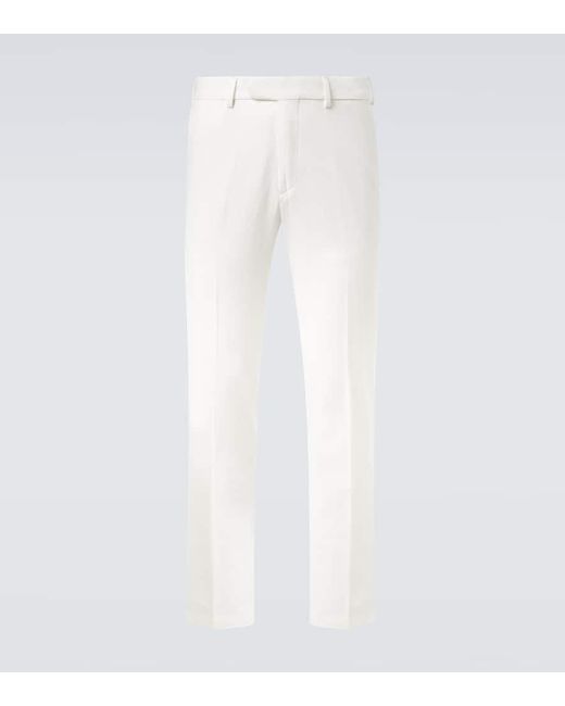 Thom Sweeney White Straight Chinos for men