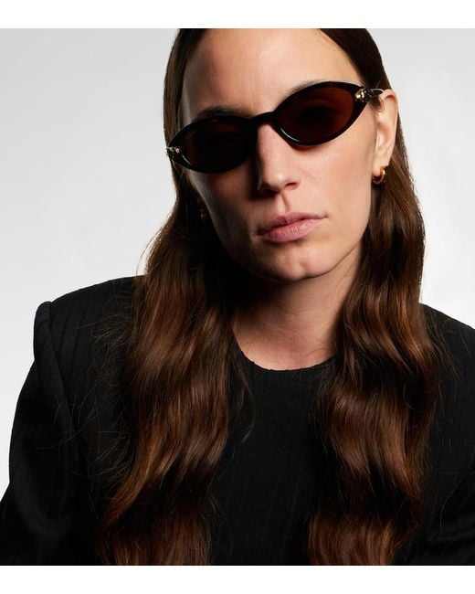 Cartier Brown Panthere De Cartier Oval Sunglasses