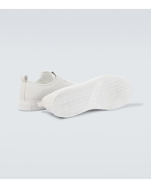 Baskets En Cuir A Logo Givenchy pour homme en coloris White