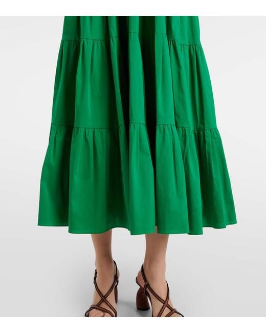 Robe Longue Darby En Coton Melange Diane von Furstenberg en coloris Green