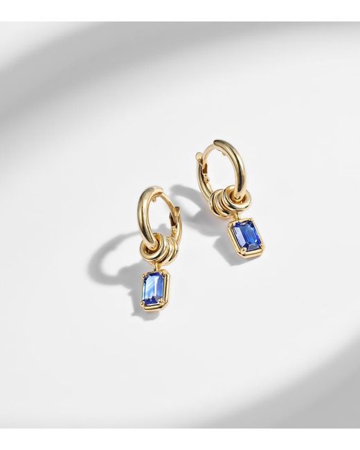 Spinelli Kilcollin Blue Zahra 18Kt Hoop Earrings With Sapphires