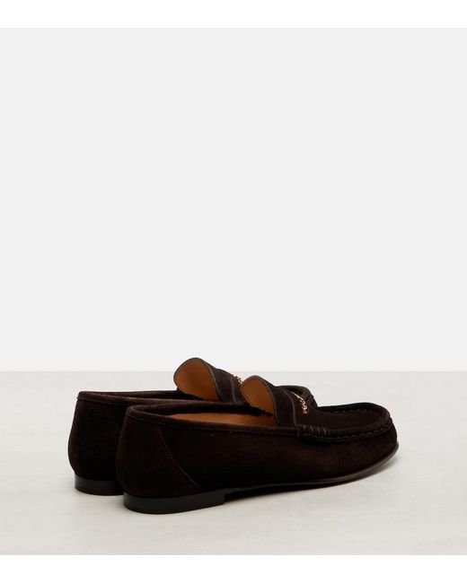 Chloé Black Suede Loafers