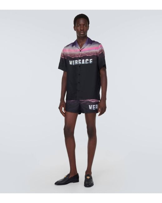 Hills Bowling Shirt Versace pour homme en coloris Black