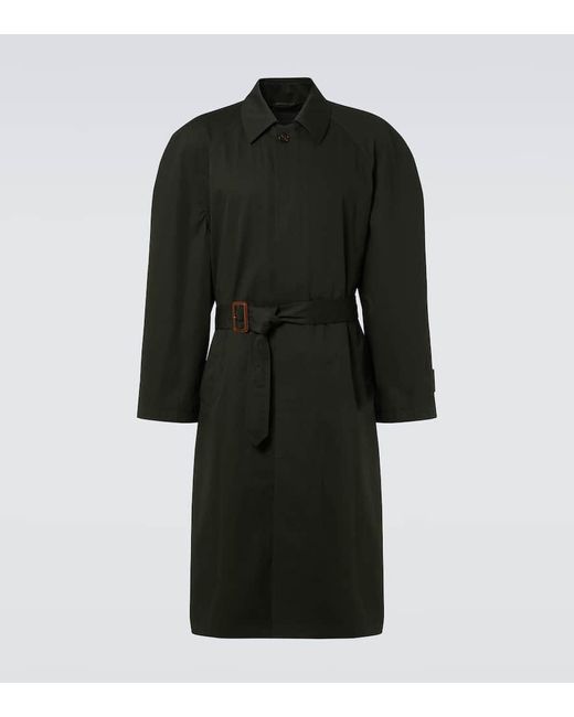 Gabardina De Algodon Con Cinturon Balenciaga de hombre de color Black